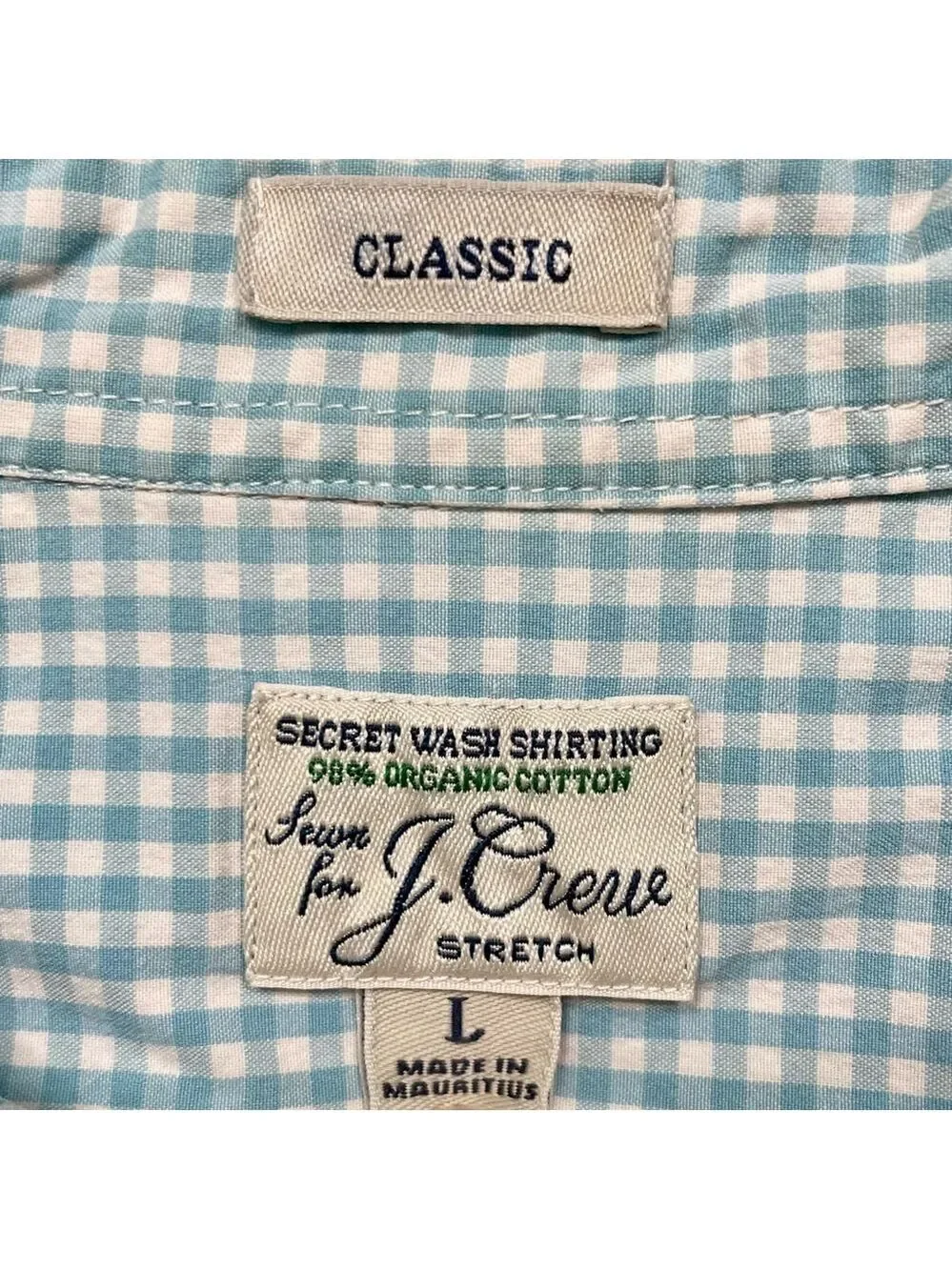 J. Crew Men’s Classic Organic Cotton Poplin Button Down Long Sleeve Shirt Size L